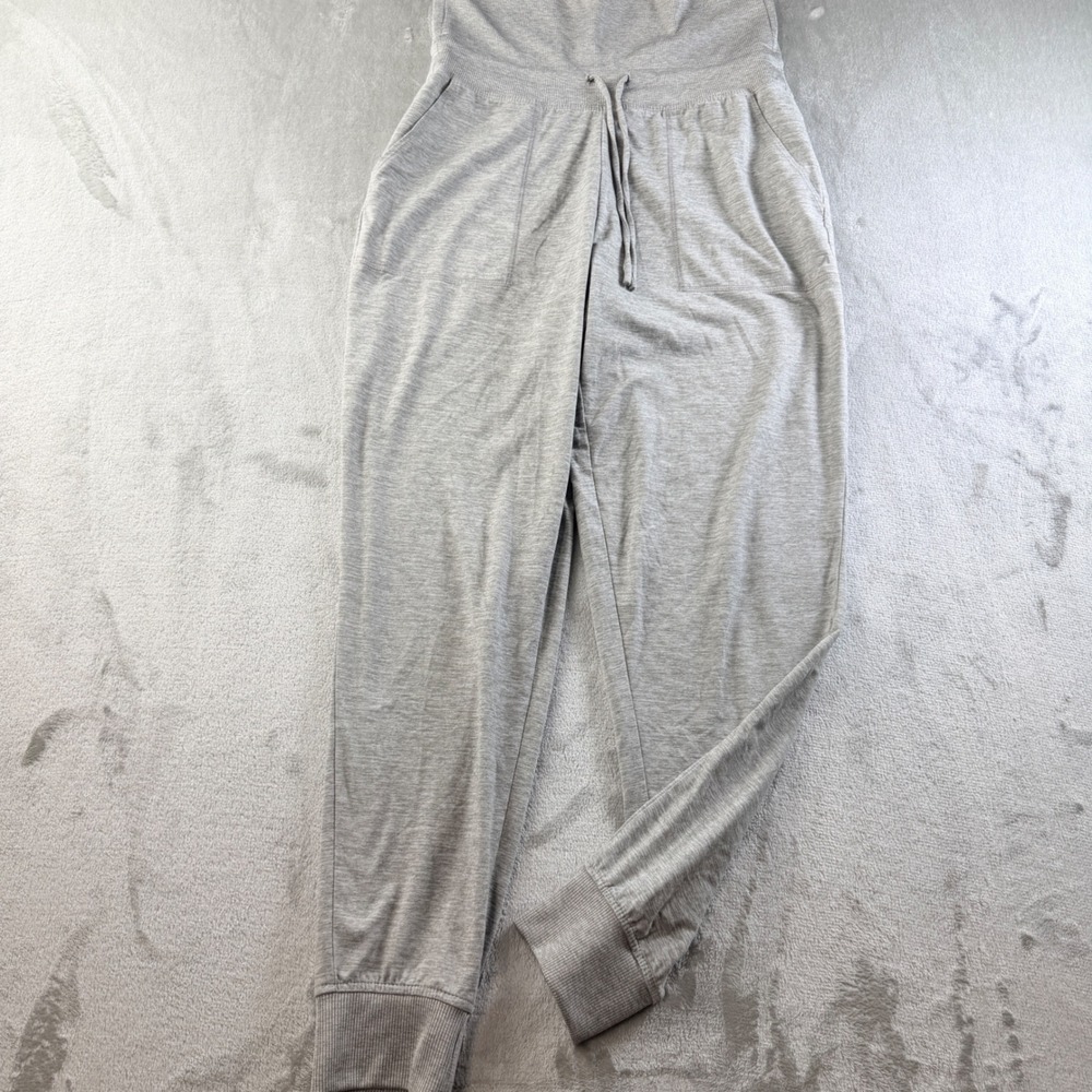 GapFit Brushed Tech Jersey Joggers Heather Gray Women's Size S Drawstring Waist